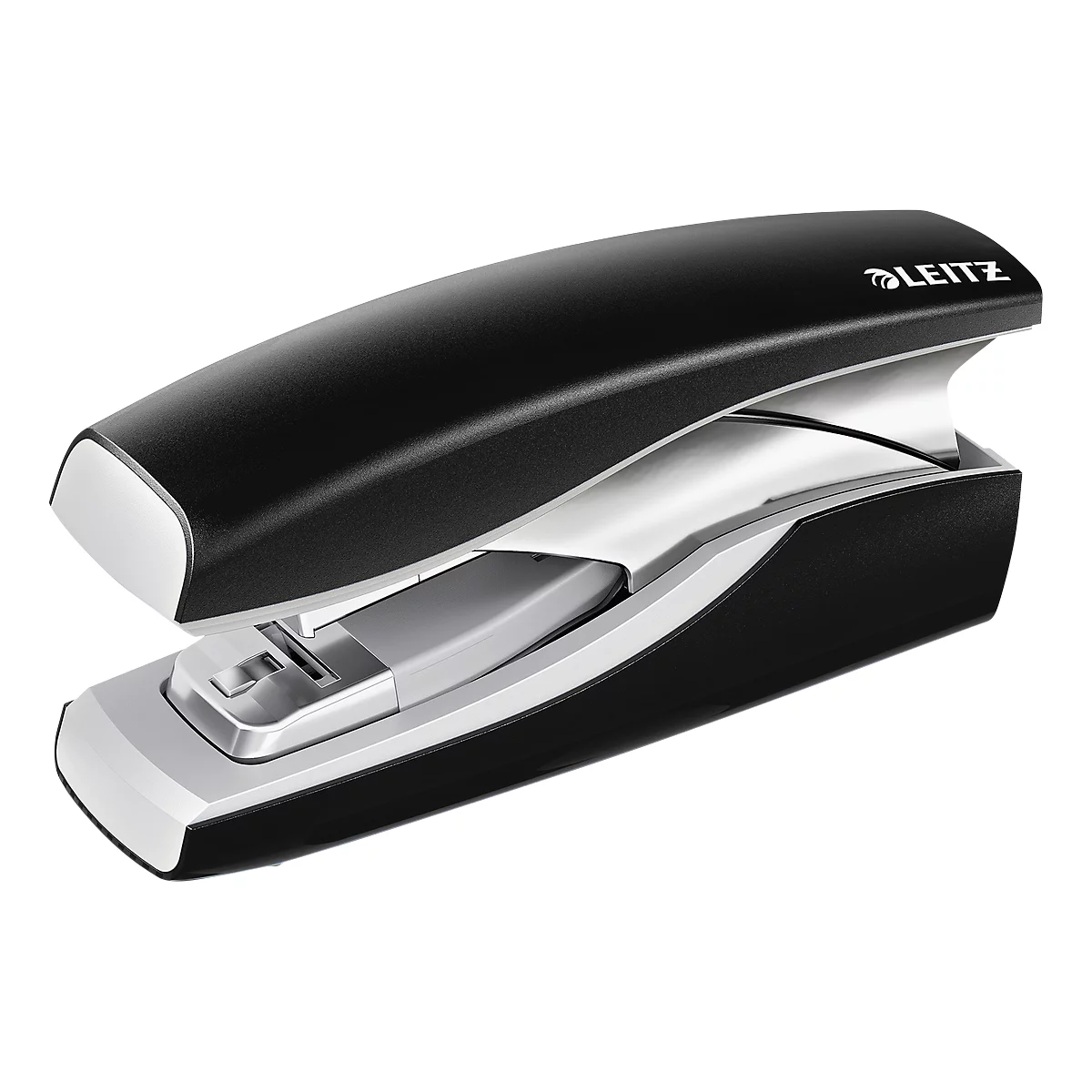 Nietmachine Leitz New NeXXt Softpress, metaal, 30 vellen / 3 mm, met 200 nietjes, zwart