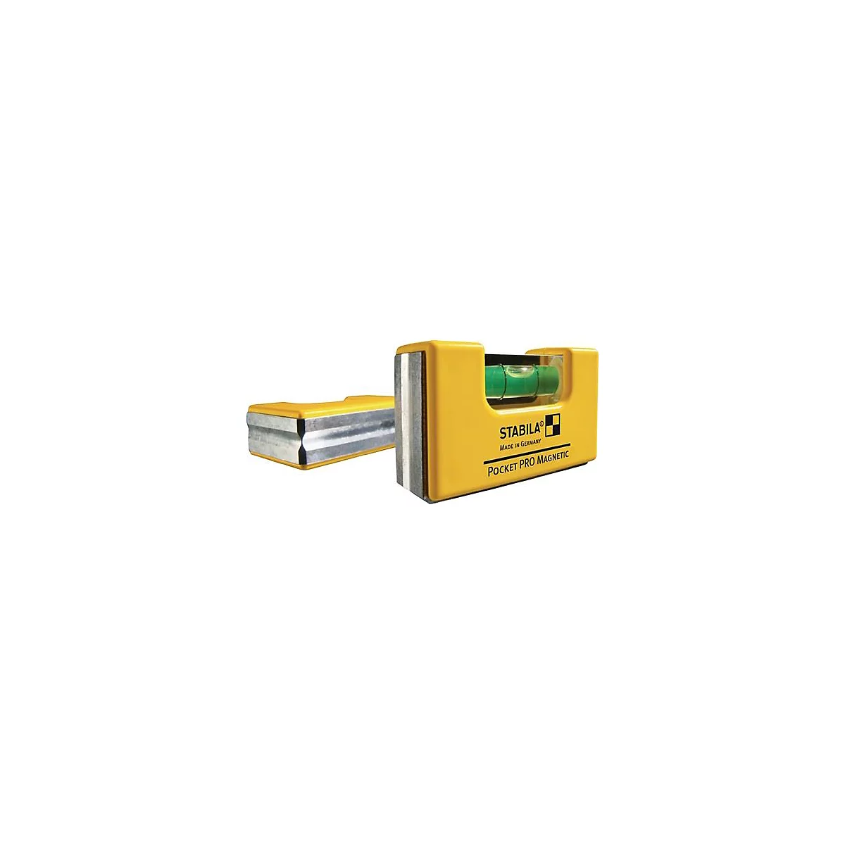 Niveau à bulle Pocket PRO Magnetic 7cm alu.jaune ± 1mm/m avec aimant STABILA