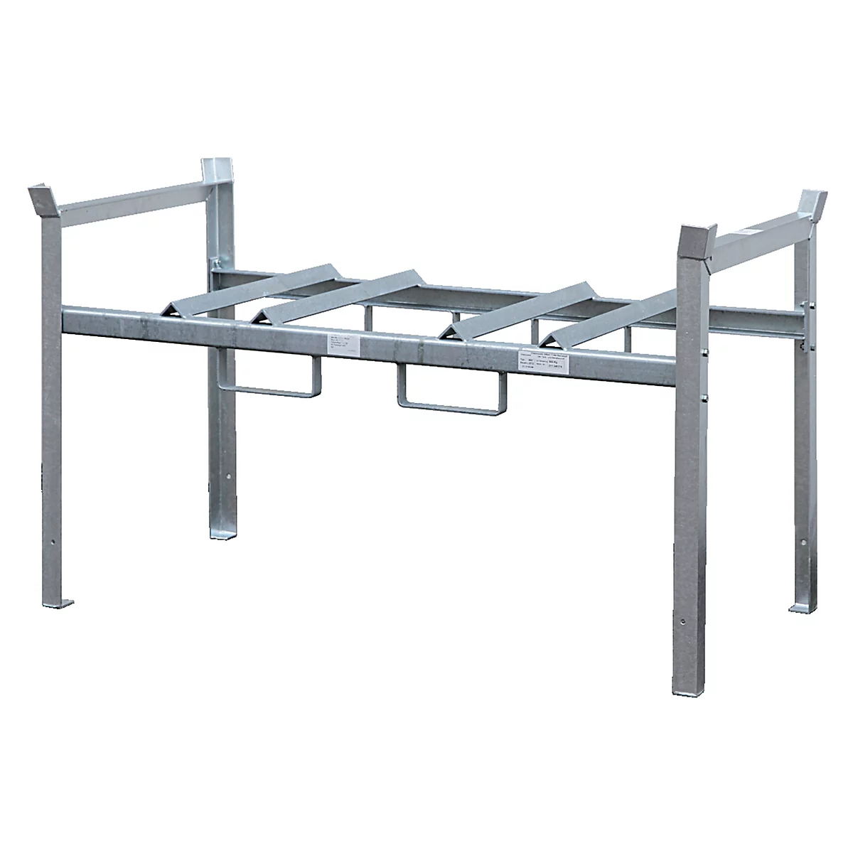 Niveau de stockage pour rack à fûts CEMO type 800, en acier galvanisé, pour 2 fûts de 200 l, L 1410 x P 660 x H 840 mm