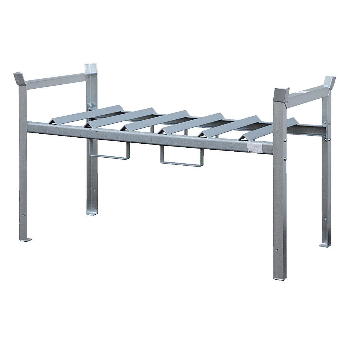Niveau de stockage pour rack à fûts CEMO type 800, en acier galvanisé, pour 3 fûts de 60 l, L 1410 x P 660 x H 840 mm