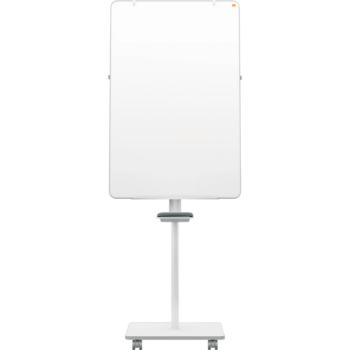 Nobo Move &amp; Meet mobiele flip-over, verwijderbaar whiteboard, magnetisch, B 714 x D 1200 x H 453 mm, staal, wit