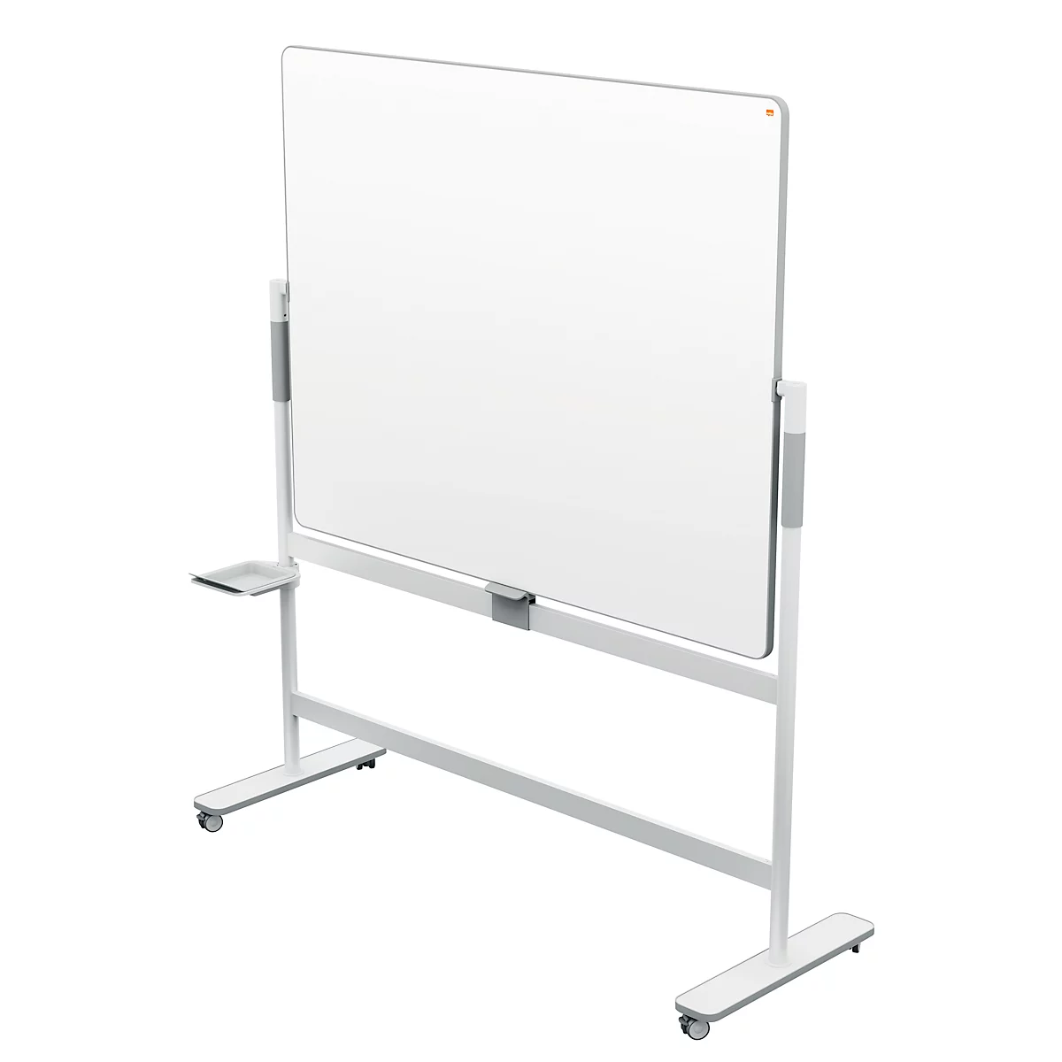 Nobo Verrijdbaar whiteboard Move &Meet - aan 2 zijden te gebruiken - wit gelakt - draaibaar bord - B 1500 x H 1200 mm