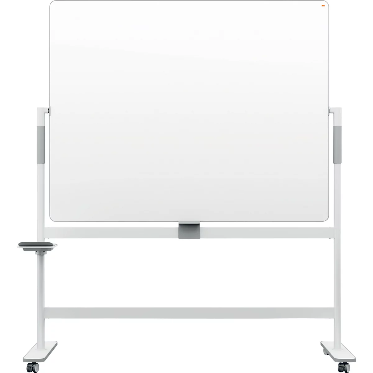 Nobo Verrijdbaar whiteboard Move &Meet - aan 2 zijden te gebruiken - wit gelakt - draaibaar bord - B 1500 x H 1200 mm