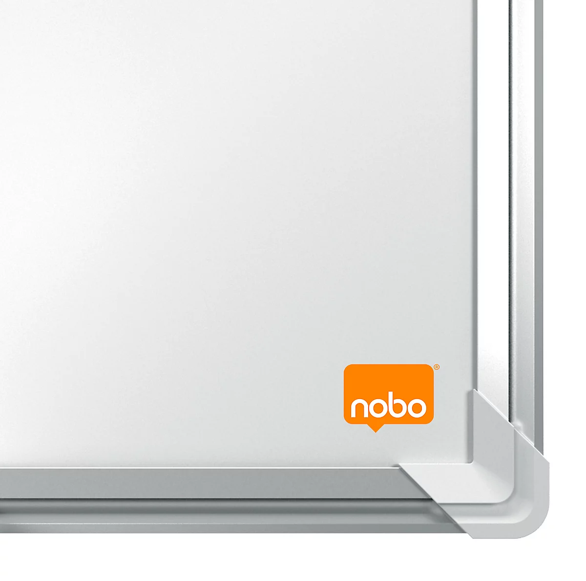 nobo Whiteboard Premium Plus, Stahl nanobeschichtet, magnethaftend, B 1200 x H 900 mm, inkl. abnehmbarer Stiftablage und 1 Boardmarker