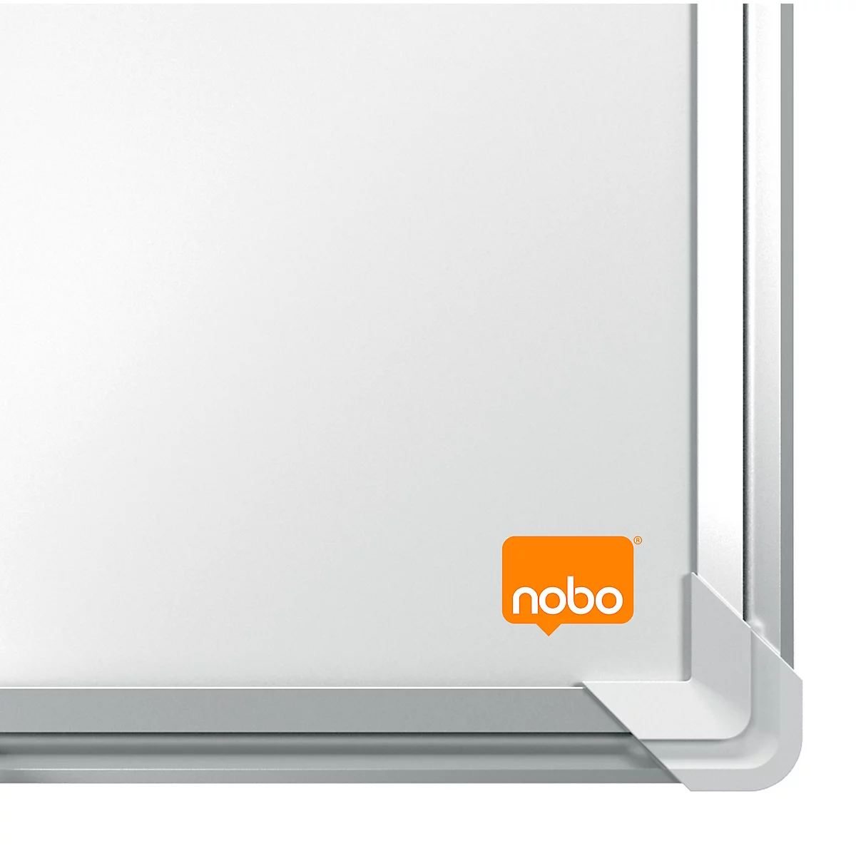 nobo Whiteboard Premium Plus, Stahl nanobeschichtet, magnethaftend, B 1200 x H 900 mm, inkl. abnehmbarer Stiftablage und 1 Boardmarker