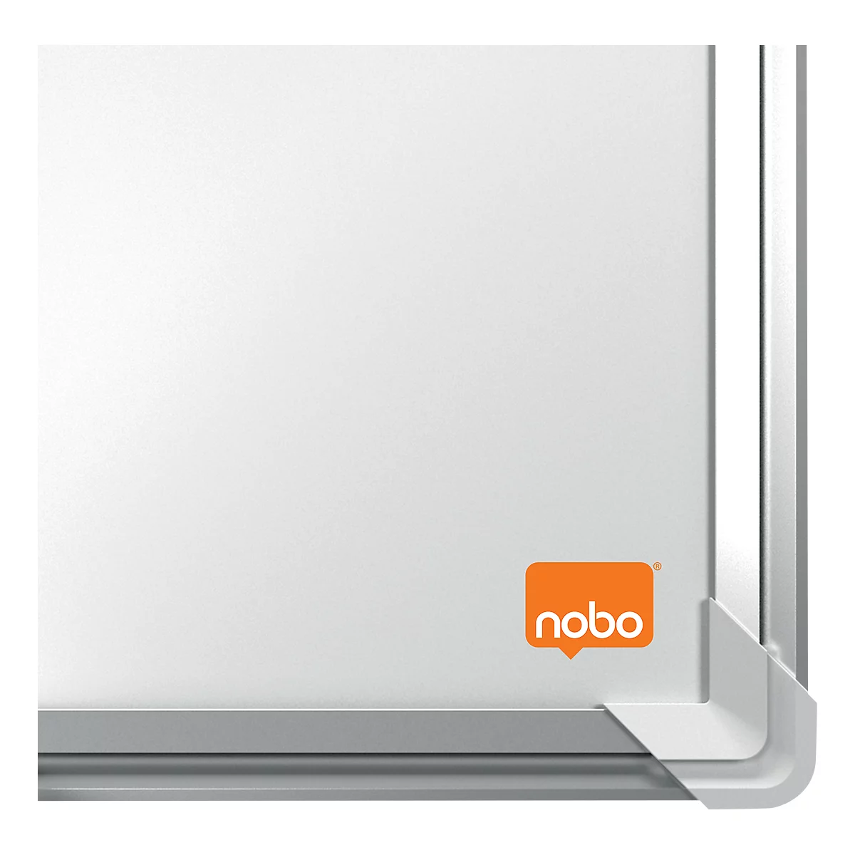 nobo Whiteboard Premium Plus, Stahl nanobeschichtet, magnethaftend, B 1800 x H 900 mm, inkl. abnehmbarer Stiftablage und 1 Boardmarker