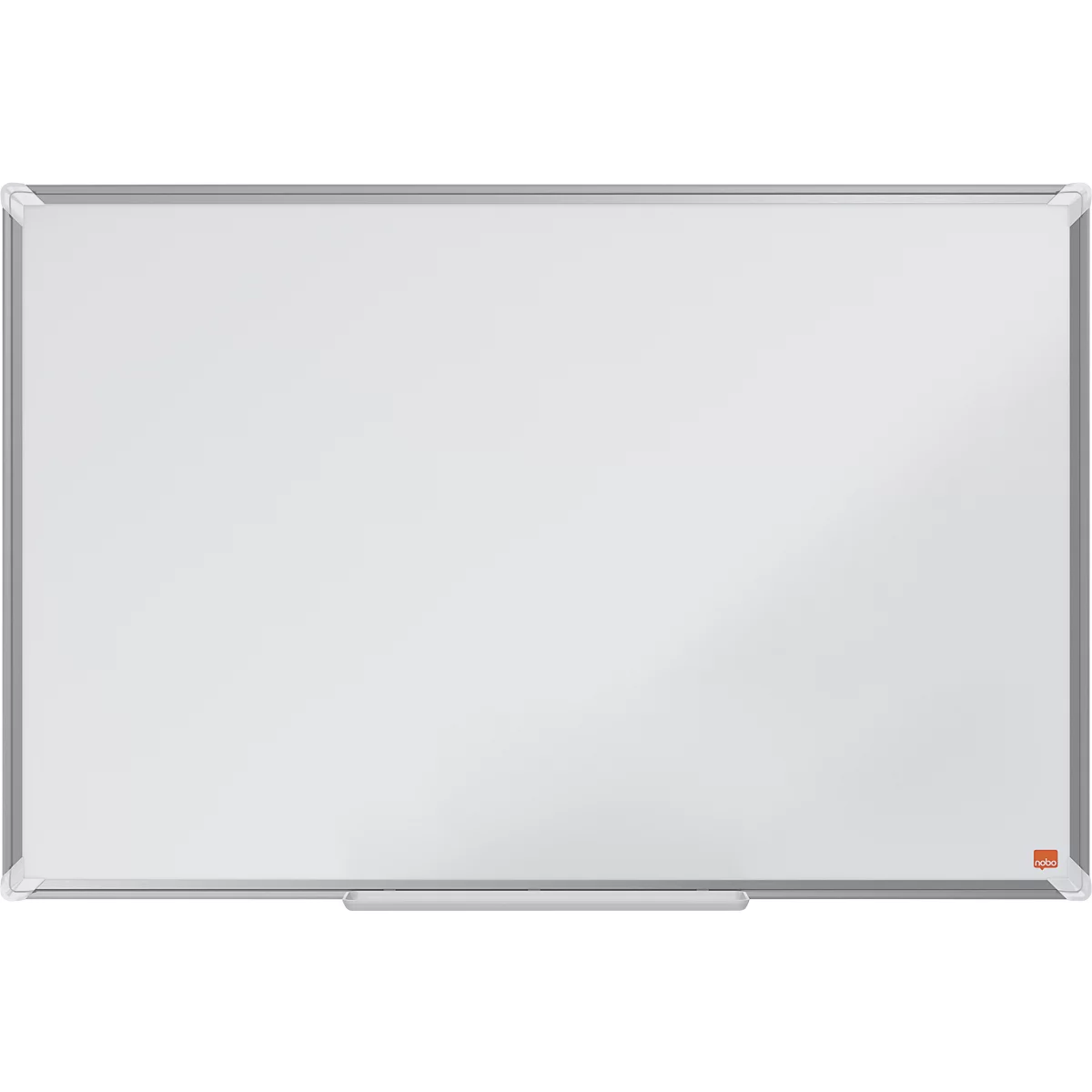 nobo Whiteboard Premium Plus, Stahl nanobeschichtet, magnethaftend, B 900 x H 600 mm, inkl. abnehmbarer Stiftablage und 1 Boardmarker