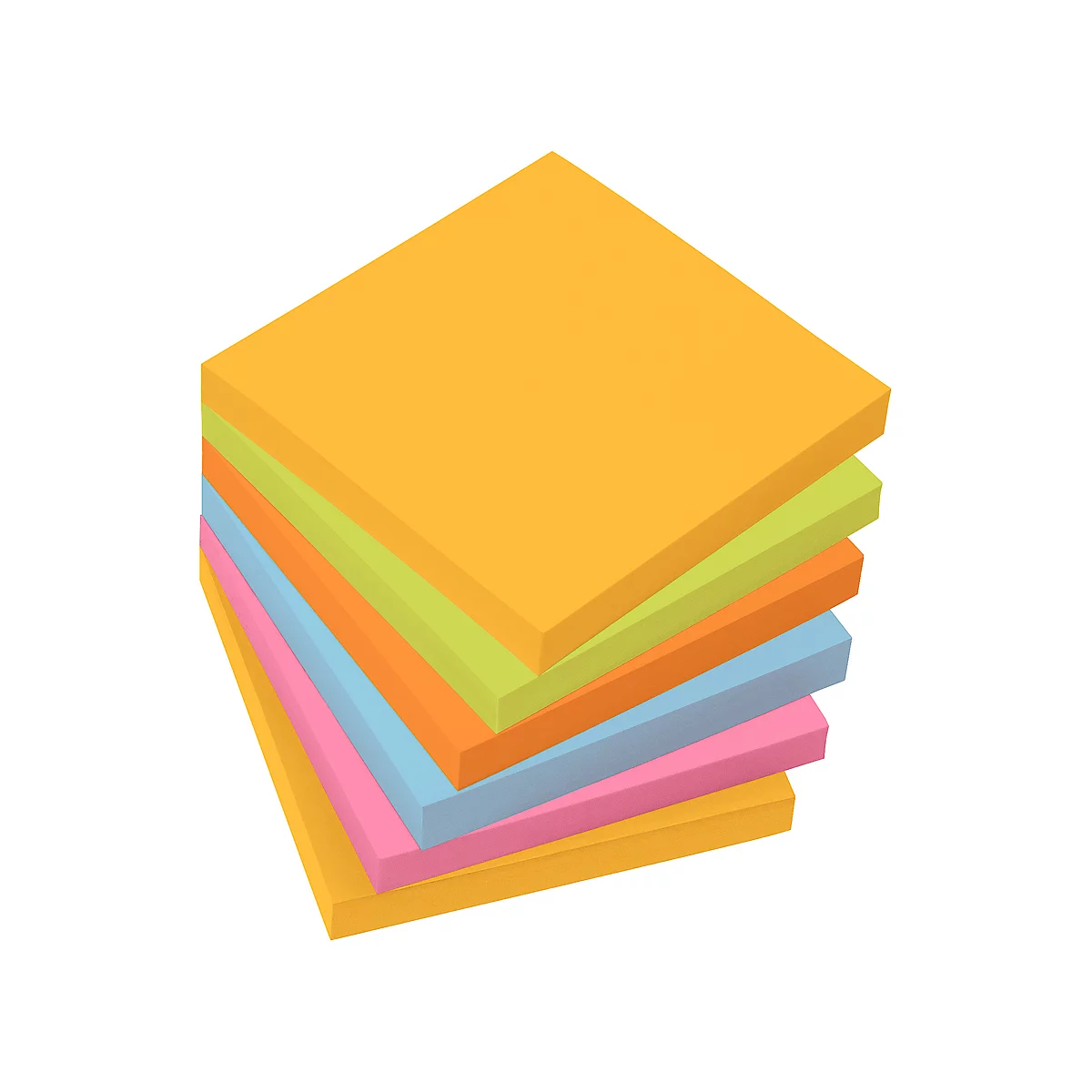Notes auto-adhésives Business Sigel, 75 x 75 mm, 6 blocs de 100 feuilles