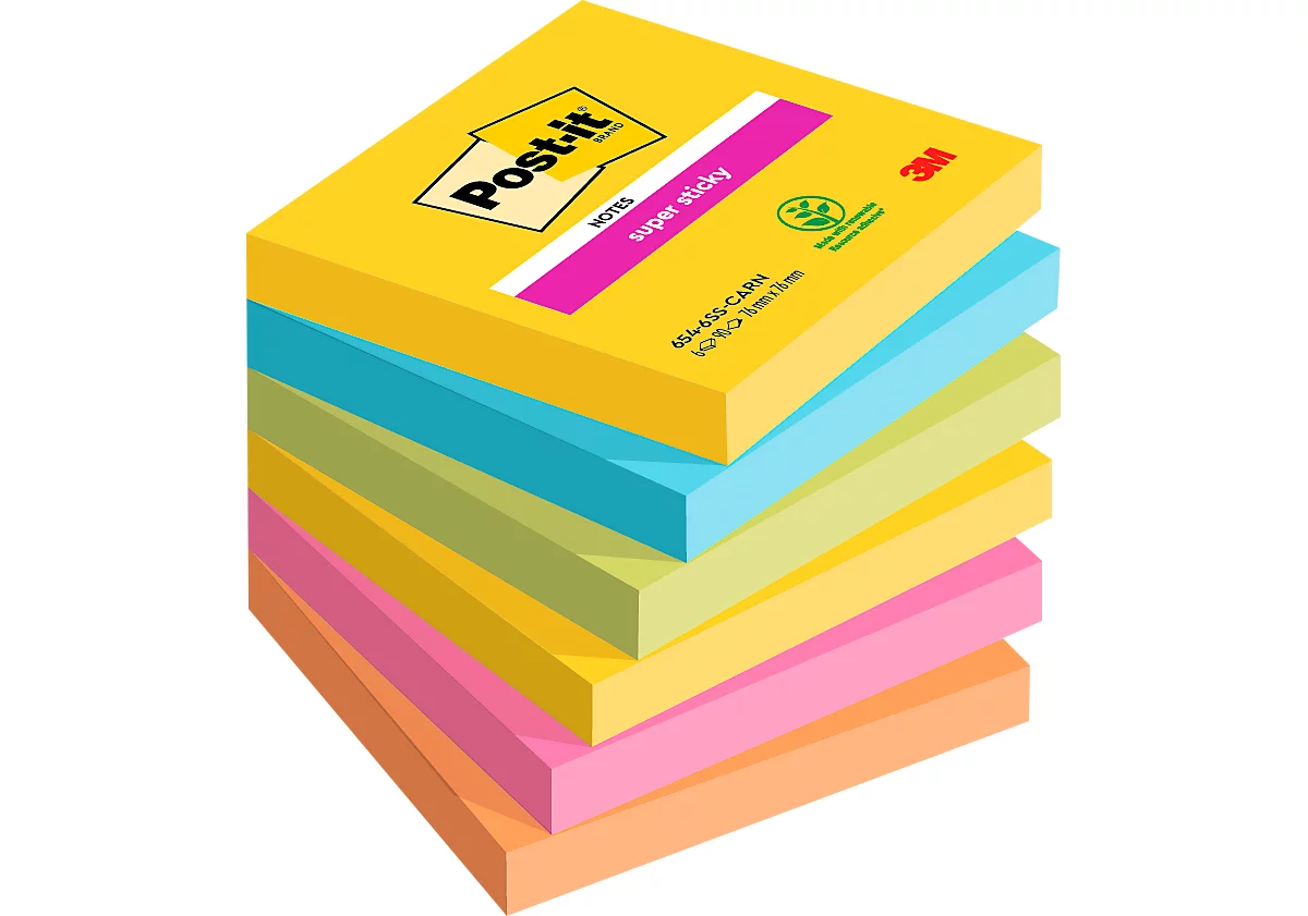 Paquet économique Post-it® notes adhésives Super Sticky Notes 654