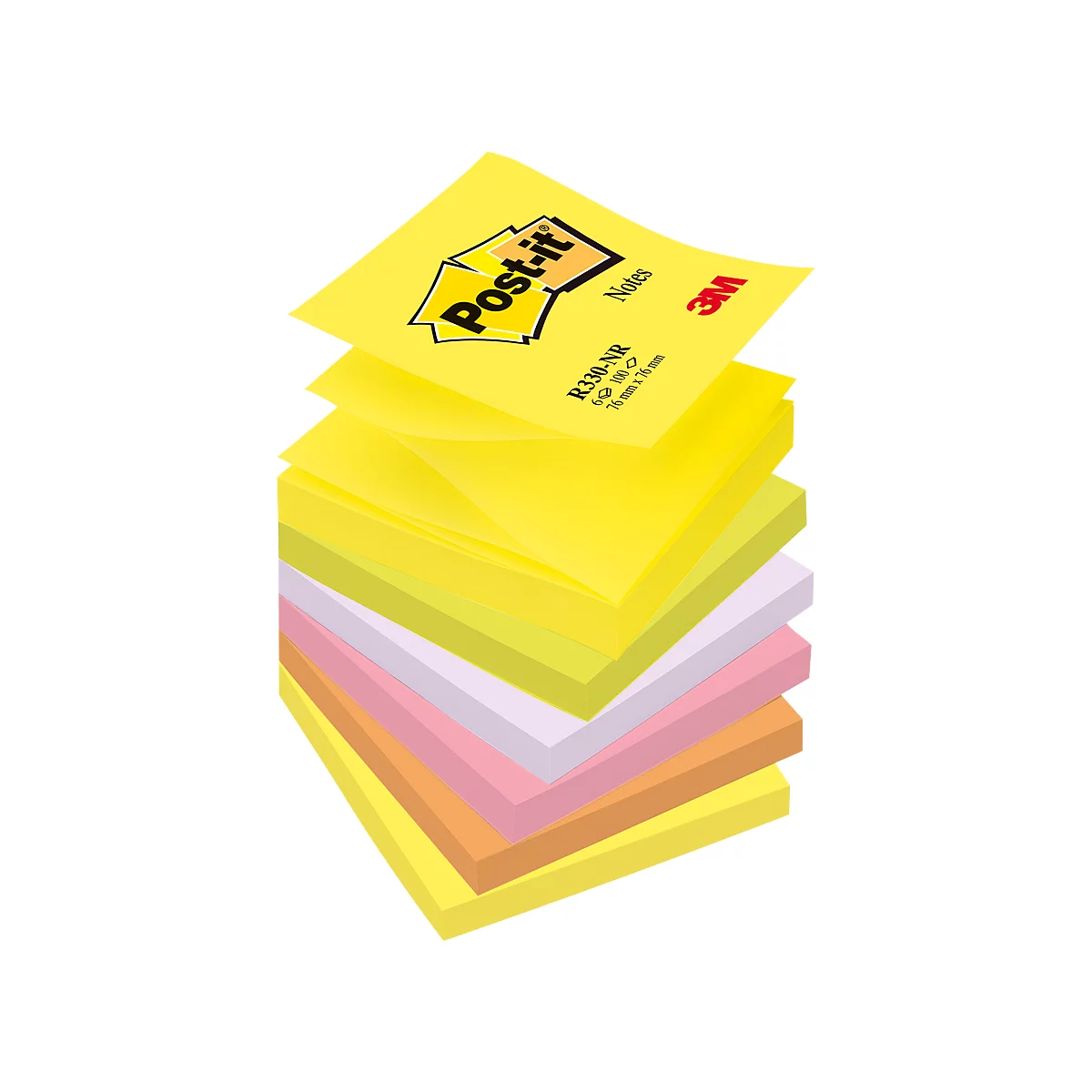 Notes auto-adhésives Z-Notes R 330 NR POST-IT, fluo