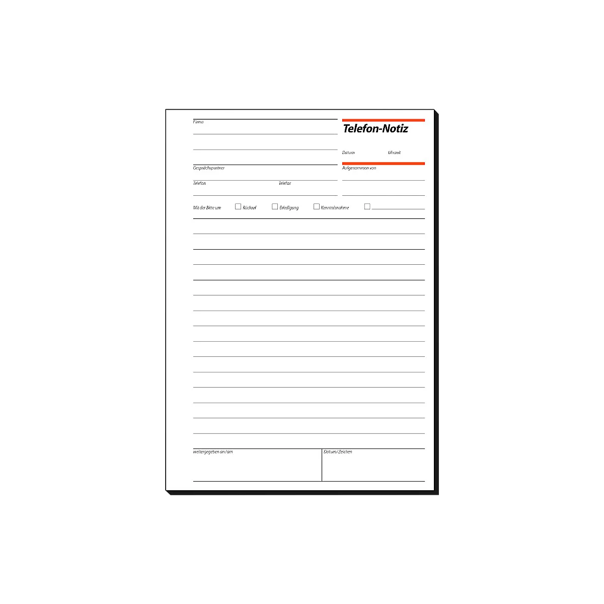Notes téléphoniques TN515 sigel®, format A5 portrait, 50 feuilles