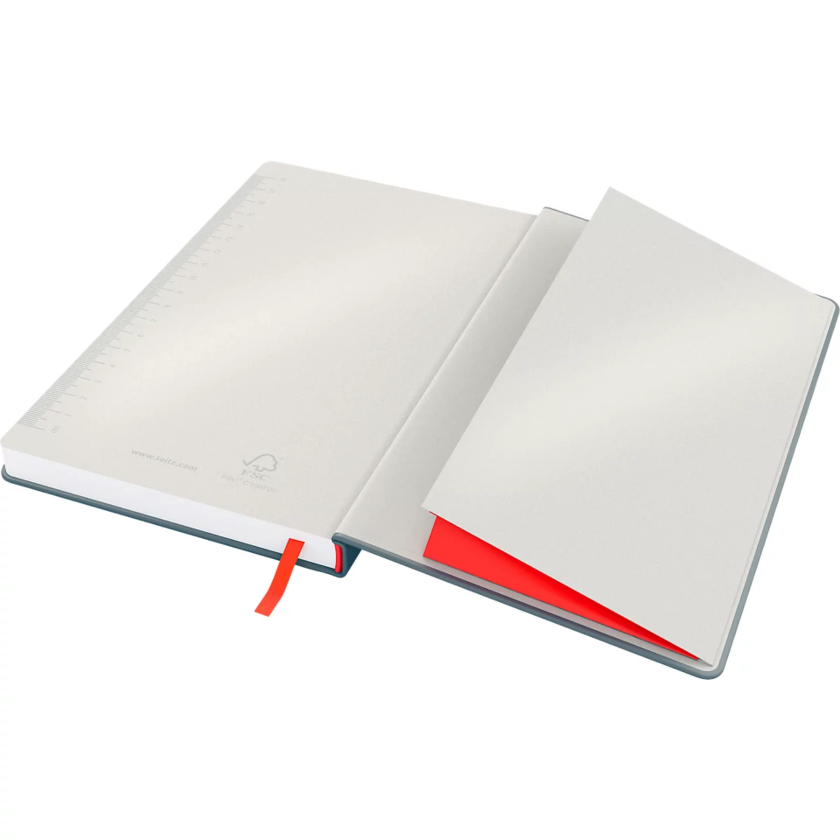 Notitieboek Leitz Cosy, DIN A5, ruitvormig, 100 g/m² papier, 80 vel, harde kaft, grijs