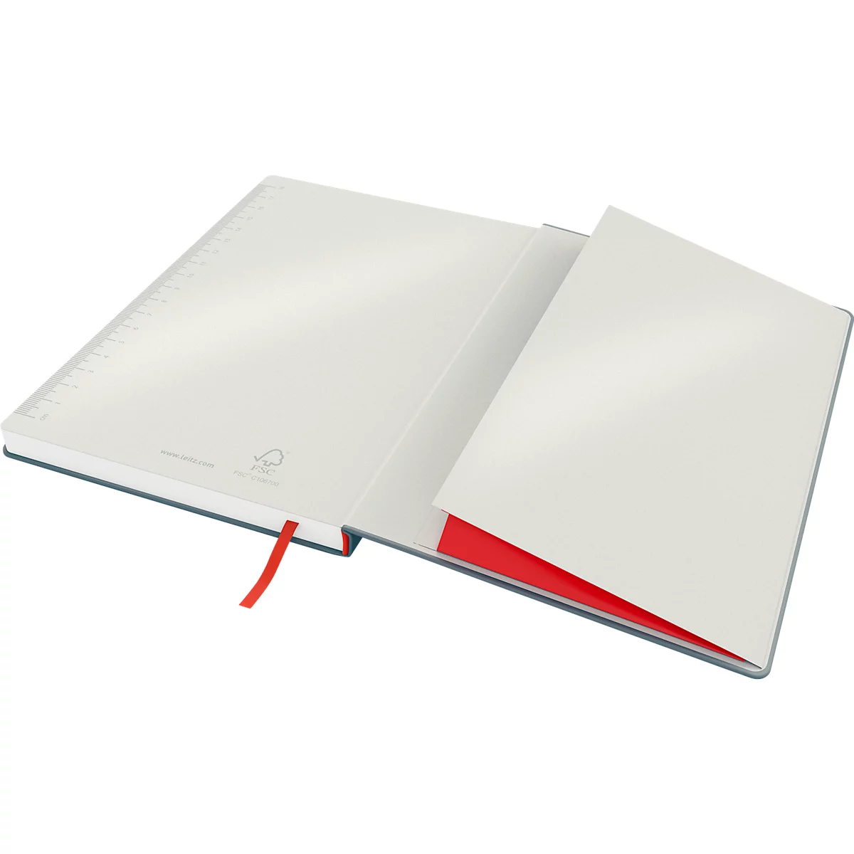 Notitieboek Leitz Cosy, DIN B5, ruitvormig, 100 g/m² papier, 80 vel, harde kaft, grijs