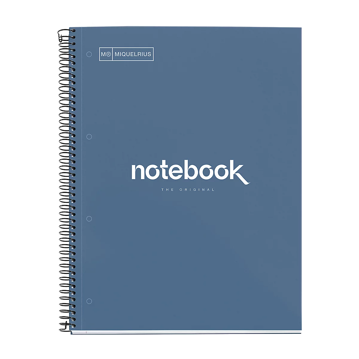 Notizbuch Miquelrius Emotions 1, A4, 80 Blatt kariert und blickdicht, gelocht, Spiralbindung, Hardcover, blau