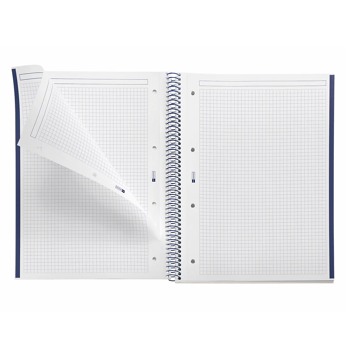 Notizbuch Miquelrius Emotions 1, A4, 80 Blatt kariert und blickdicht, gelocht, Spiralbindung, Hardcover, blau