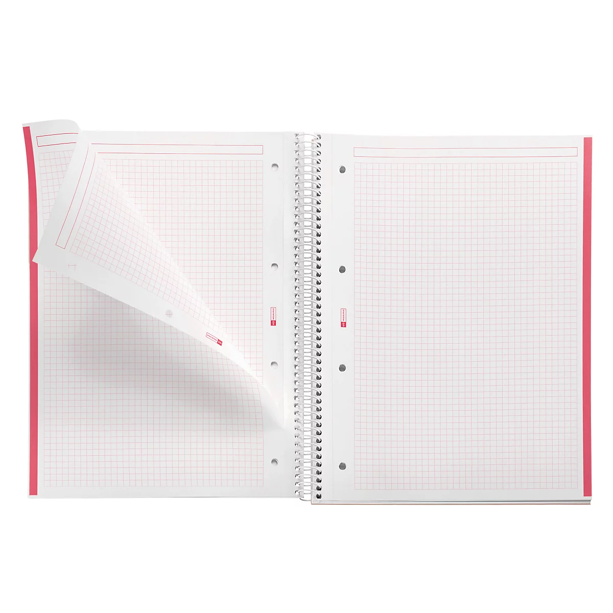 Notizbuch Miquelrius Emotions 1, A4, 80 Blatt kariert und blickdicht, gelocht, Spiralbindung, Hardcover, rot