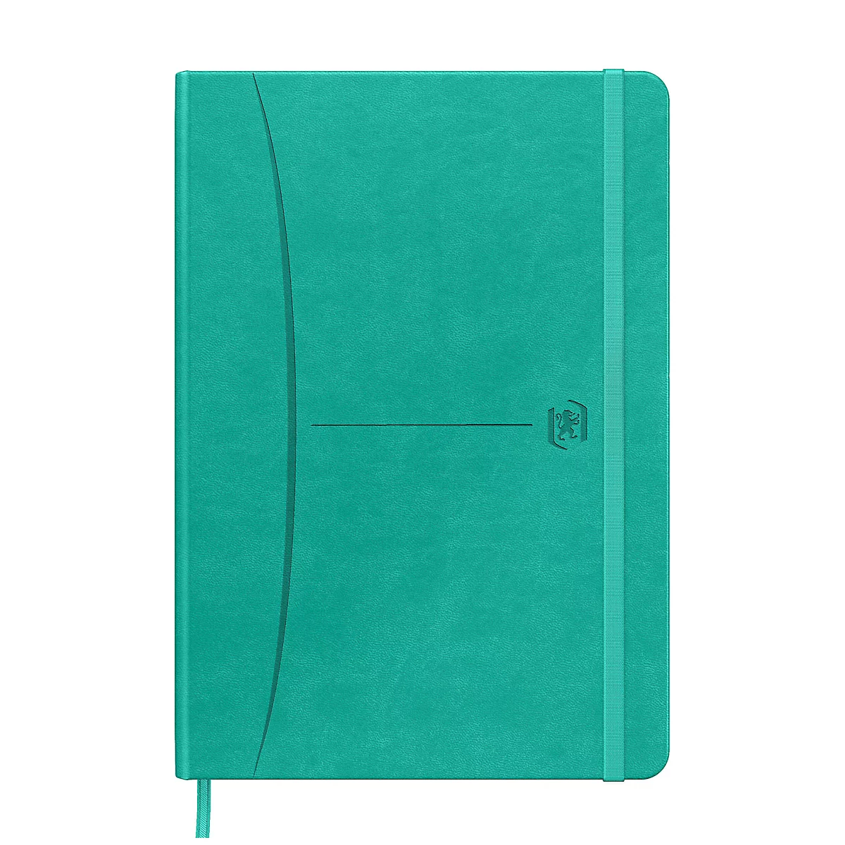 Notizbuch Oxford Signature, DIN A5, 80 Blatt, liniert, mit linkem Rand, Optik Paper®, türkis
