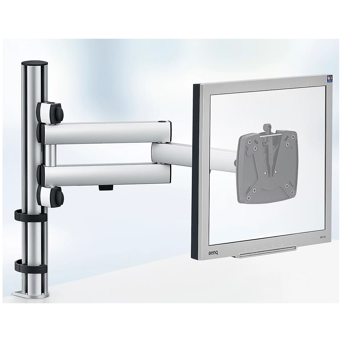 Novus monitor-zwenkarm TSS Basic, klem van 14 tot 40 mm, 2-delige draagarm