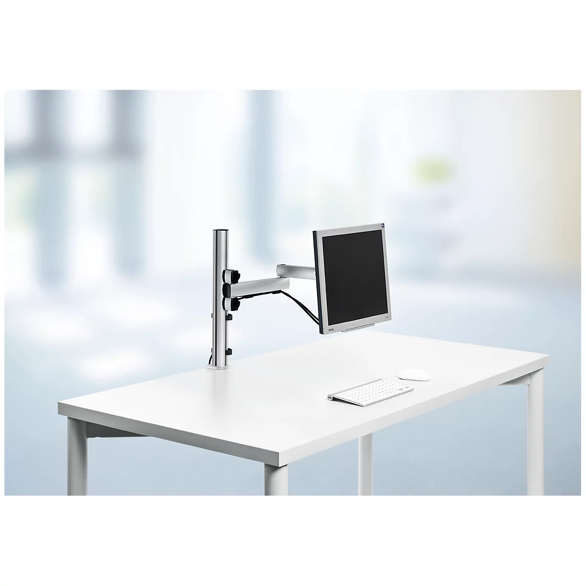 Novus monitor-zwenkarm TSS Single 450, klem van 14 tot 40 mm, H 445 mm, vouwarm