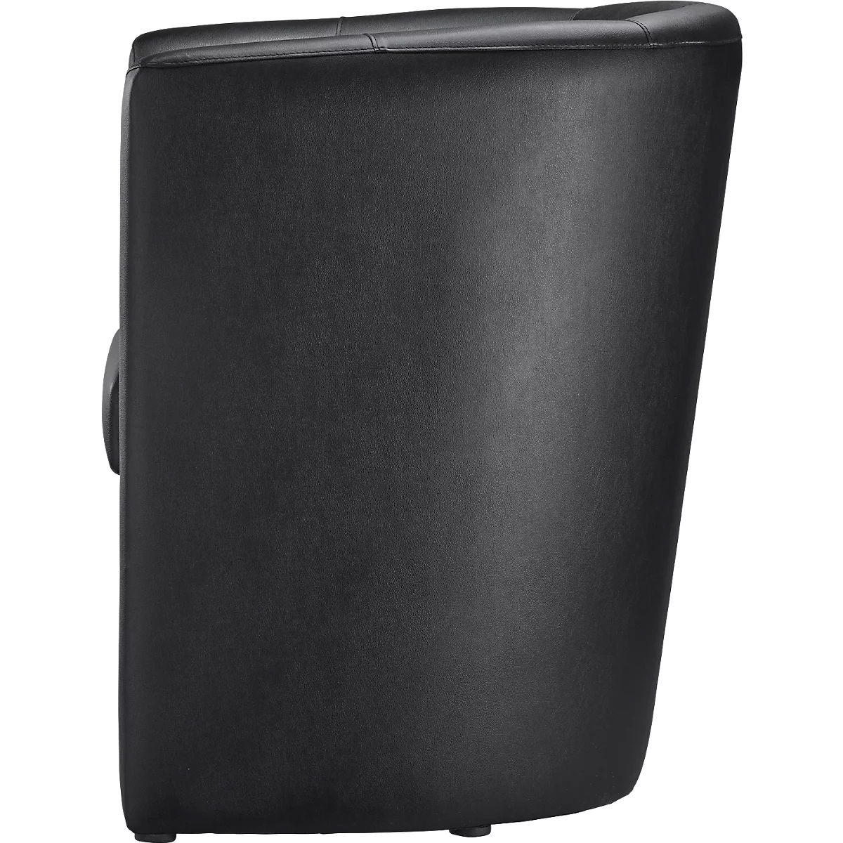 NowyStyl CLUB cocktailstoel, echt leer, volledig gestoffeerd, zithoogte 455 mm, zwart