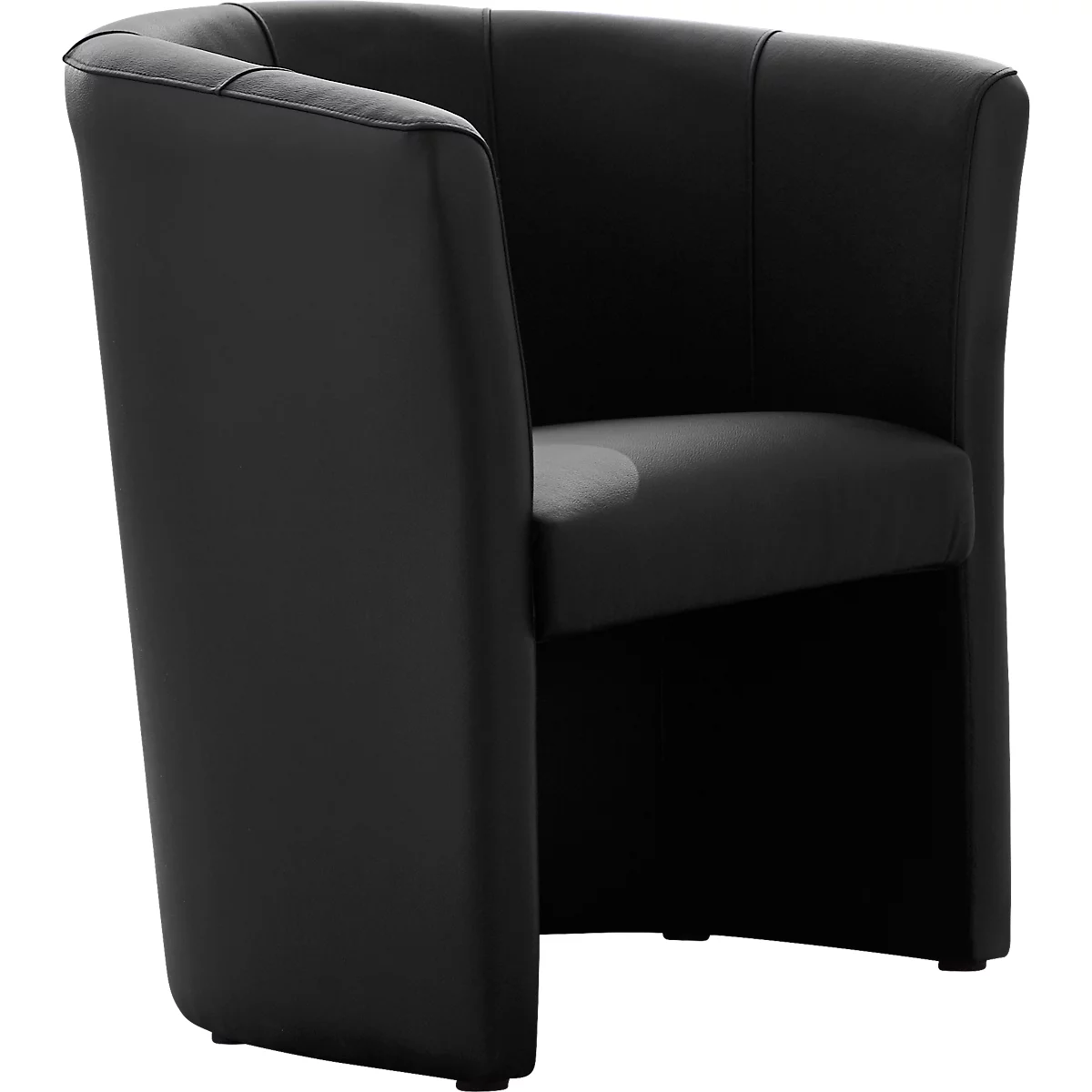 NowyStyl CLUB cocktailstoel, echt leer, volledig gestoffeerd, zithoogte 455 mm, zwart