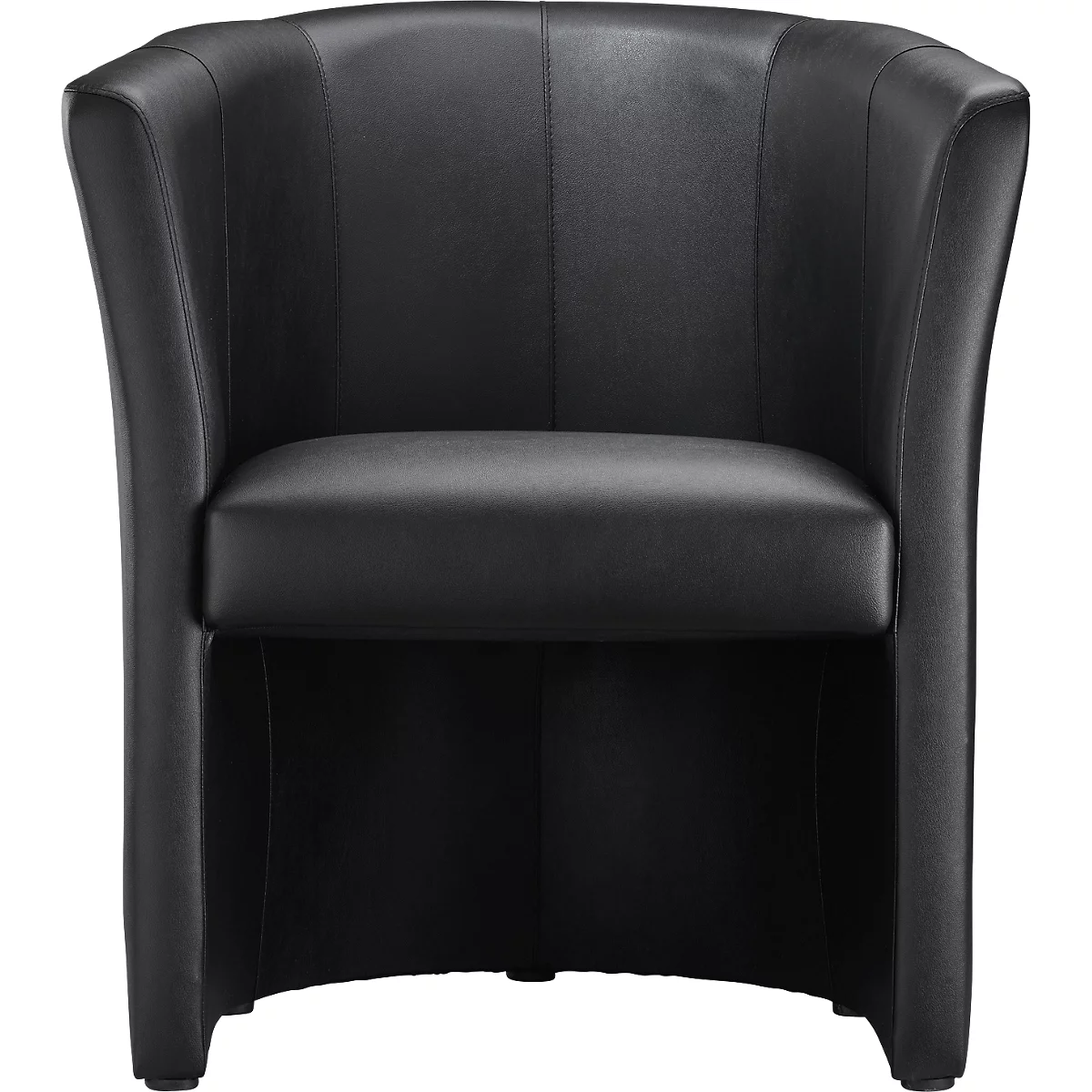 NowyStyl CLUB fauteuil de cocktail, simili cuir (100% polyester), entièrement rembourré, hauteur d'assise 455 mm, noir