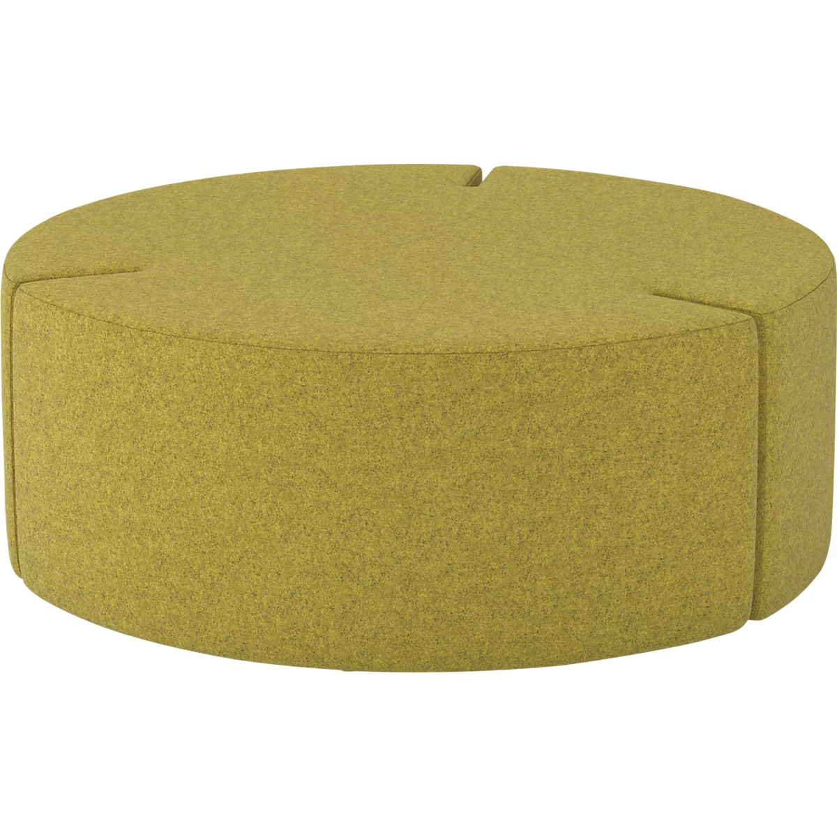NowyStyl Sitzpouf Tri.Ply L, modular, Blazer-Stoff, ø 115 cm, gelb