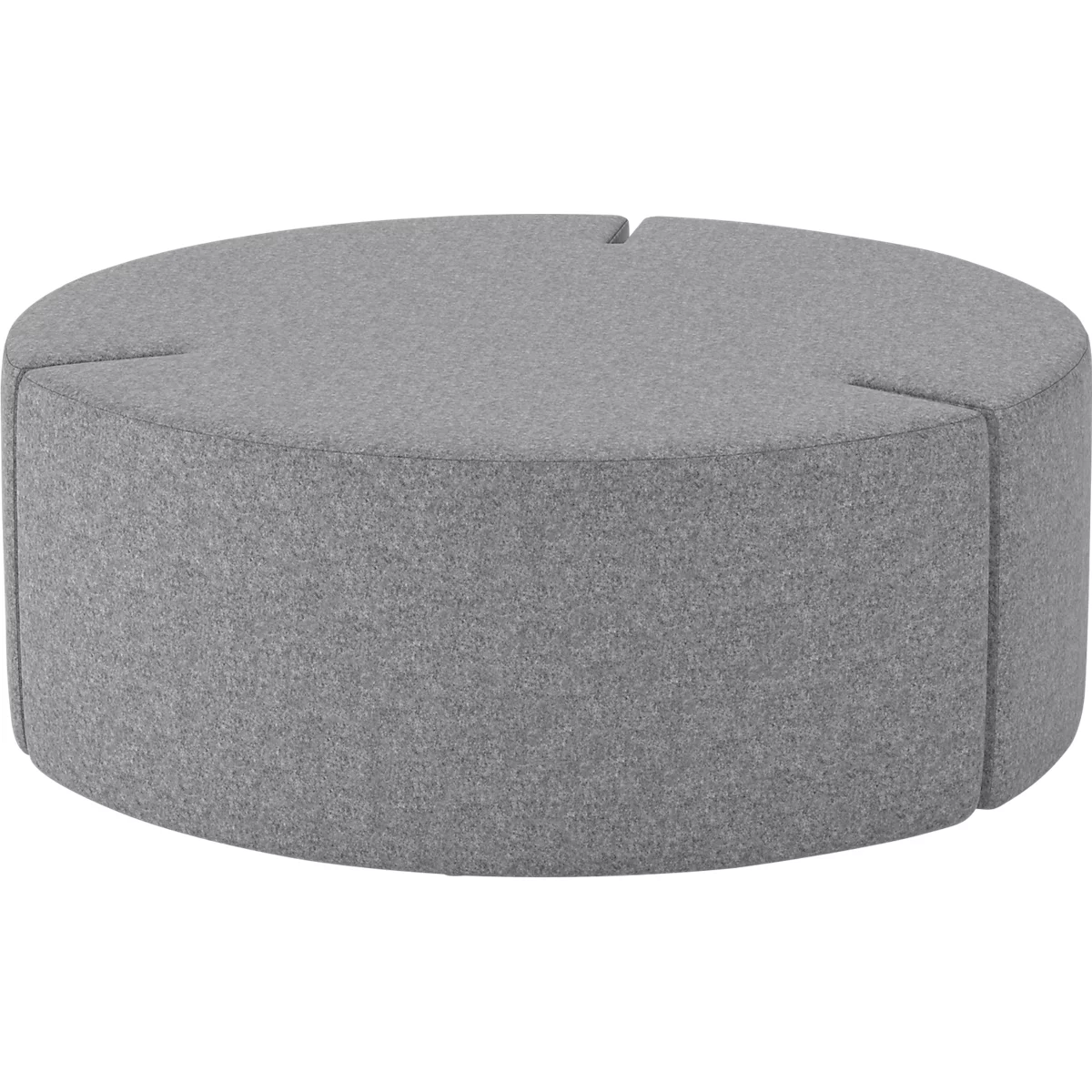NowyStyl Sitzpouf Tri.Ply L, modular, Blazer-Stoff, ø 115 cm, grau