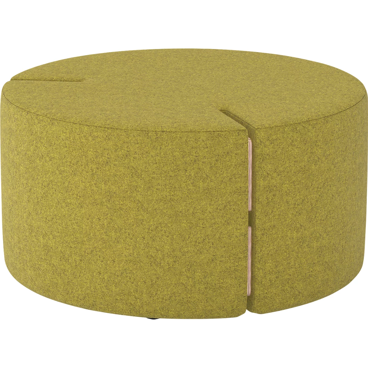 NowyStyl Sitzpouf Tri.Ply M, modular, Blazer-Stoff, ø 85 cm, gelb