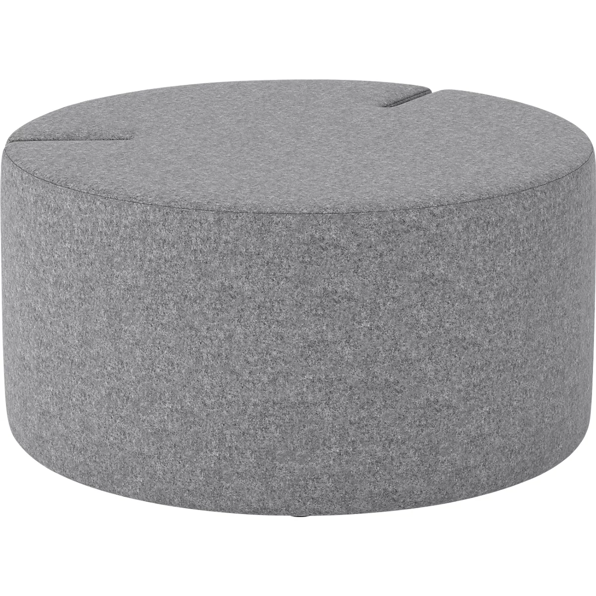 NowyStyl Sitzpouf Tri.Ply M, modular, Blazer-Stoff, ø 85 cm, grau