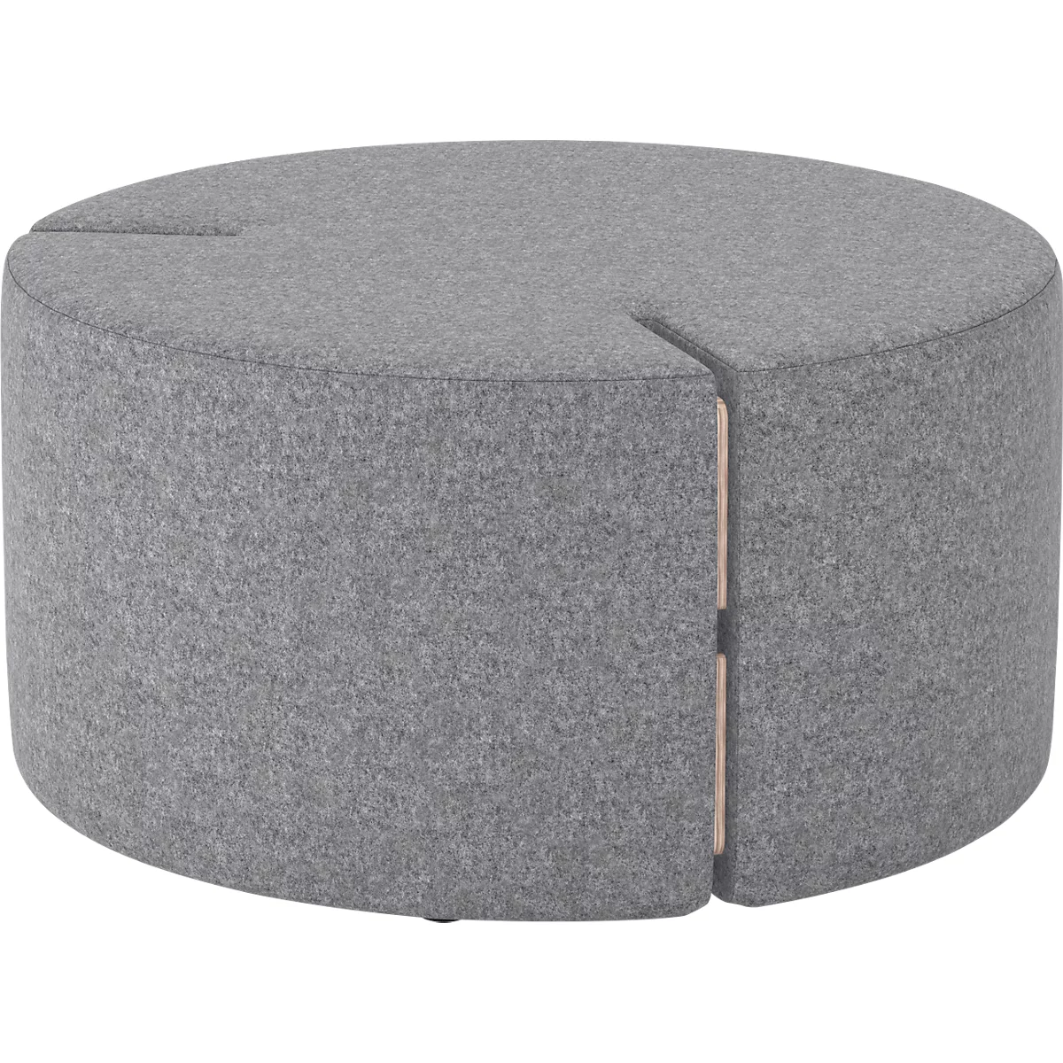 NowyStyl Sitzpouf Tri.Ply M, modular, Blazer-Stoff, ø 85 cm, grau