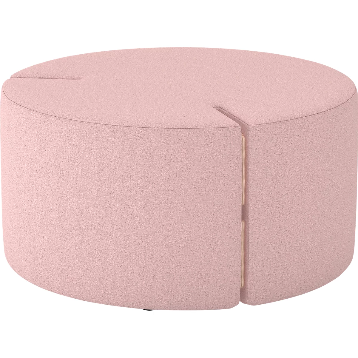 NowyStyl Sitzpouf Tri.Ply M, modular, Blazer-Stoff, ø 85 cm, rosa