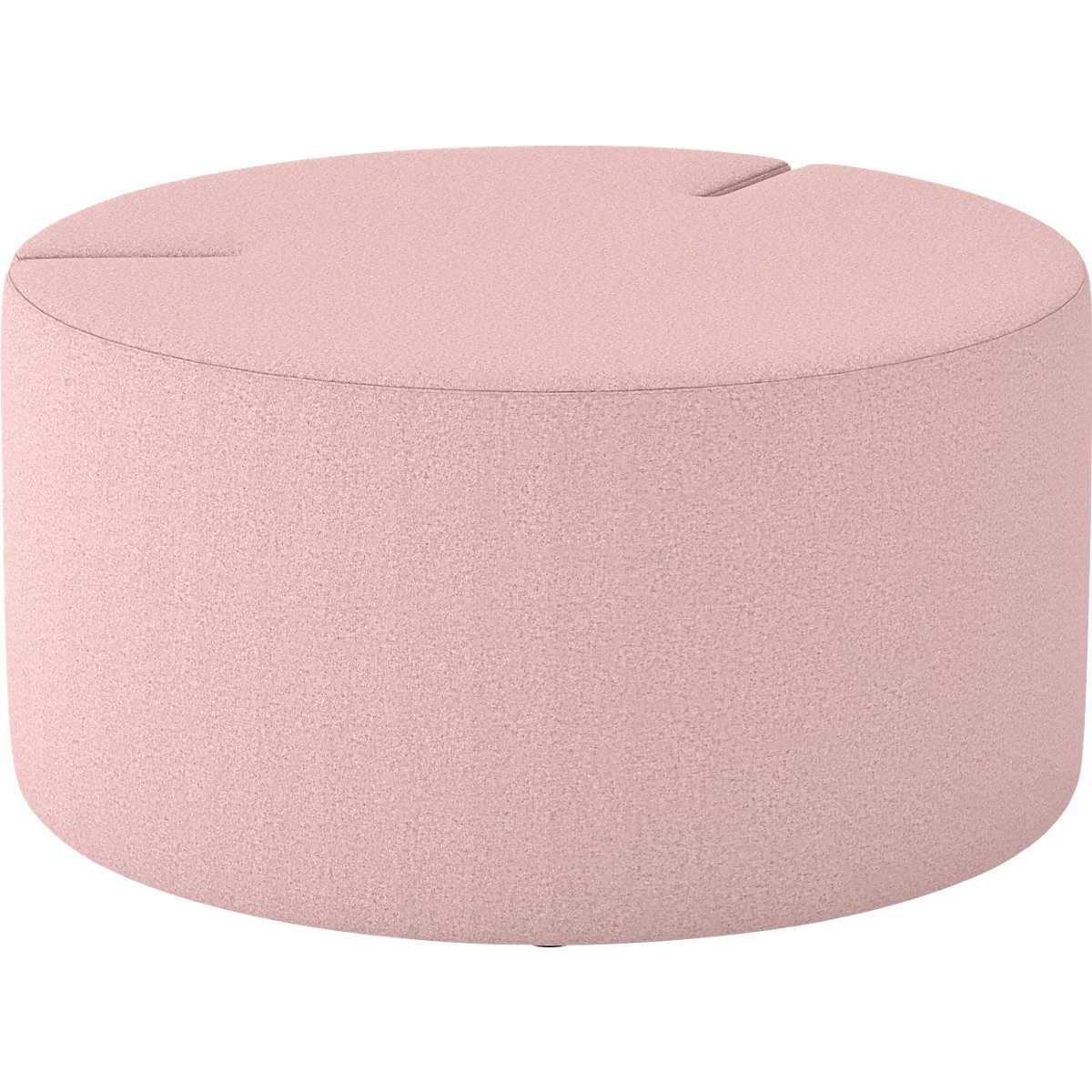 NowyStyl Sitzpouf Tri.Ply M, modular, Blazer-Stoff, ø 85 cm, rosa