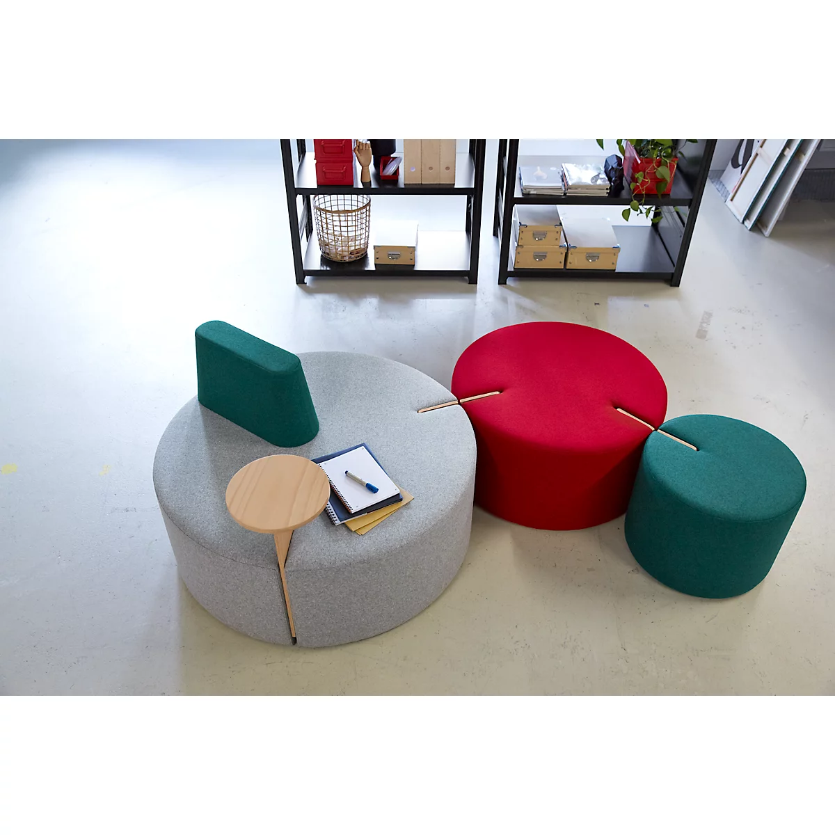 NowyStyl Sitzpouf Tri.Ply, modular, Blazer-Stoff, Größen- und Farbauswahl