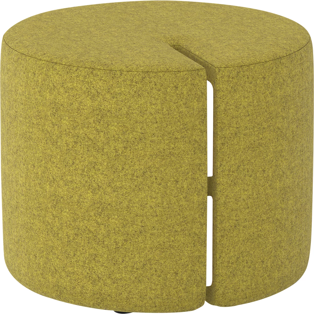 NowyStyl Sitzpouf Tri.Ply S, modular, Blazer-Stoff, ø 55 cm, gelb