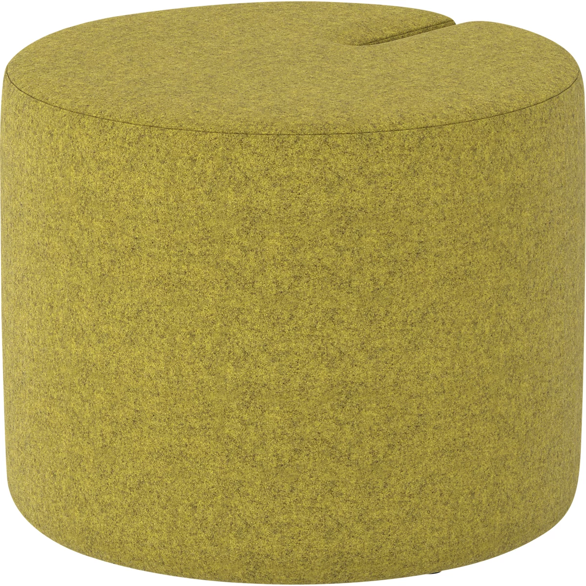NowyStyl Sitzpouf Tri.Ply S, modular, Blazer-Stoff, ø 55 cm, gelb