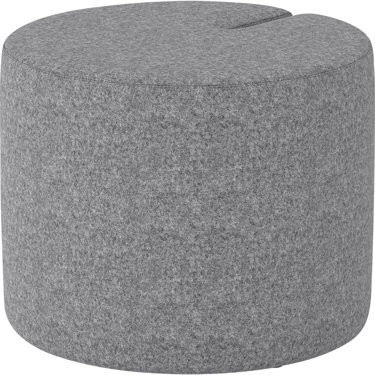 NowyStyl Sitzpouf Tri.Ply S, modular, Blazer-Stoff, ø 55 cm, grau