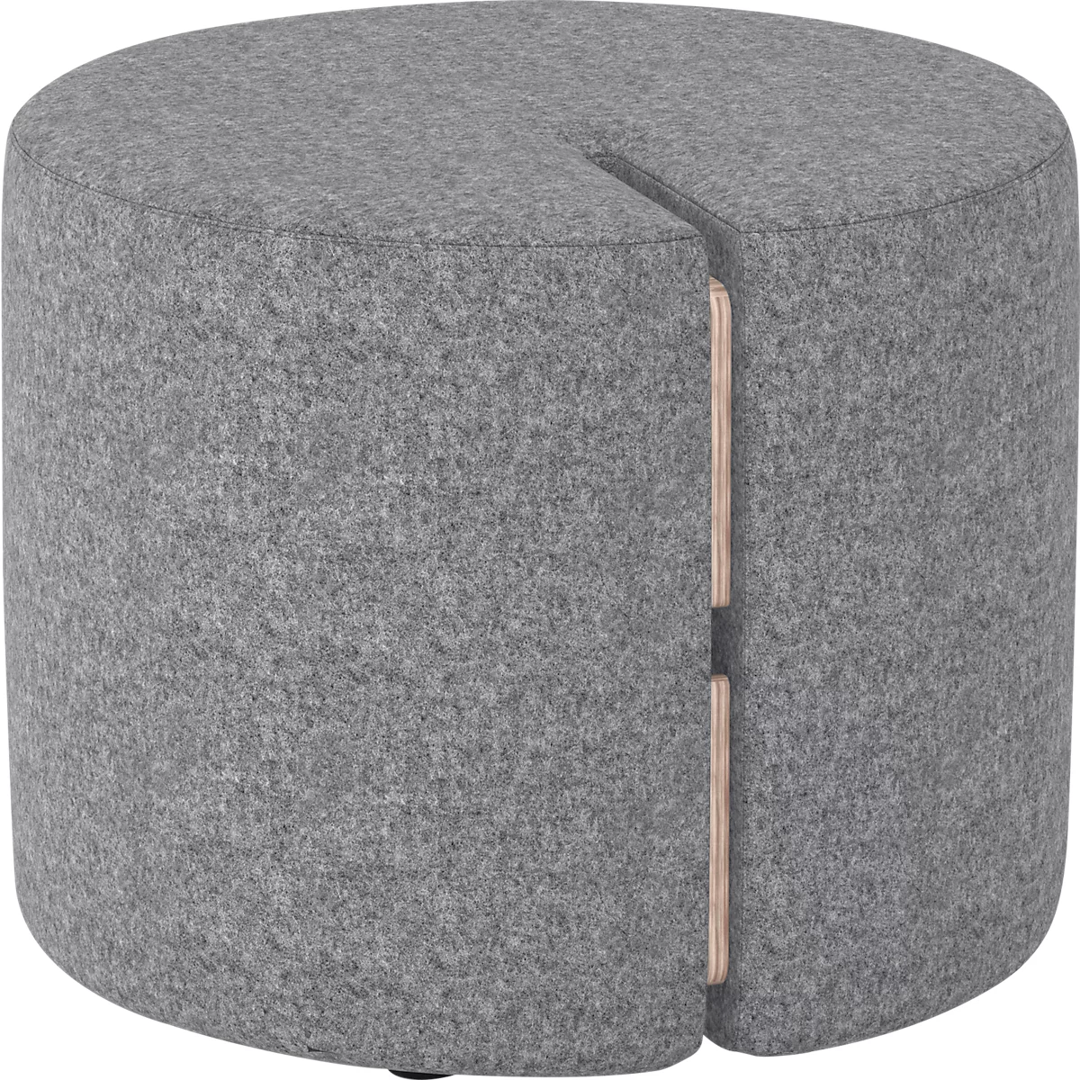 NowyStyl Sitzpouf Tri.Ply S, modular, Blazer-Stoff, ø 55 cm, grau