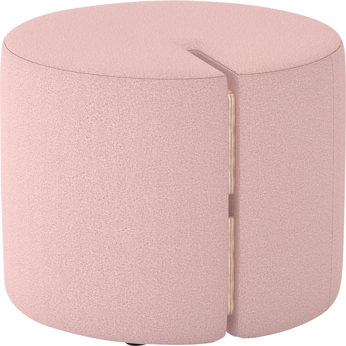 NowyStyl Sitzpouf Tri.Ply S, modular, Blazer-Stoff, ø 55 cm, rosa