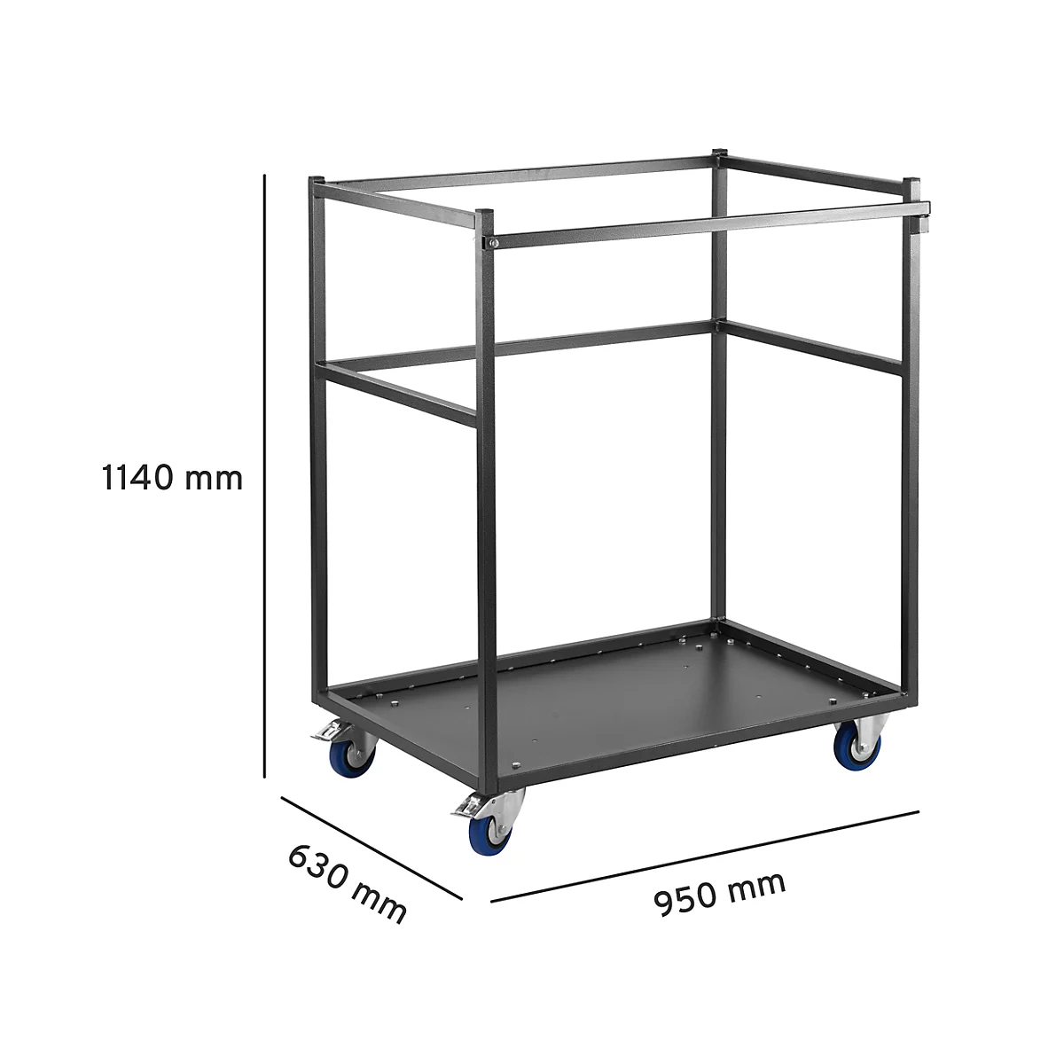 Offre complète : chariot de transport mobile et 5 tables hautes, tables pliantes 