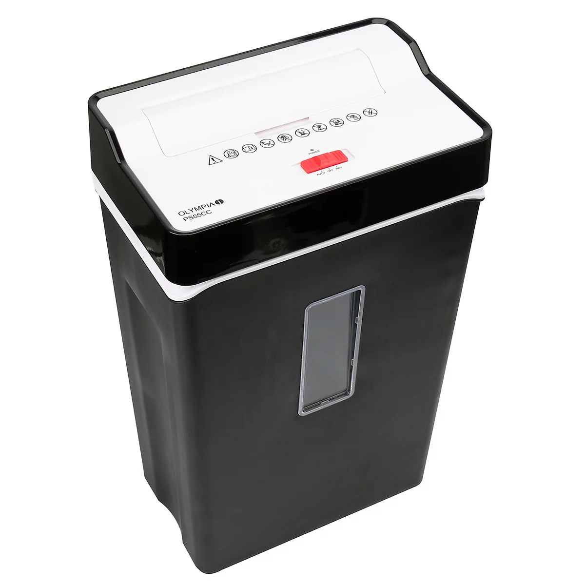 Olympia papierversnipperaar PS 55 CC, particle-cut 4 x 40 mm, veiligheidsniveau P-4, zwart