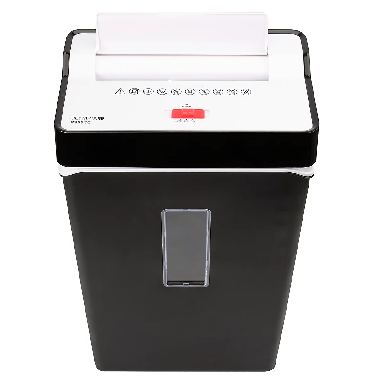 Olympia papierversnipperaar PS 55 CC, particle-cut 4 x 40 mm, veiligheidsniveau P-4, zwart