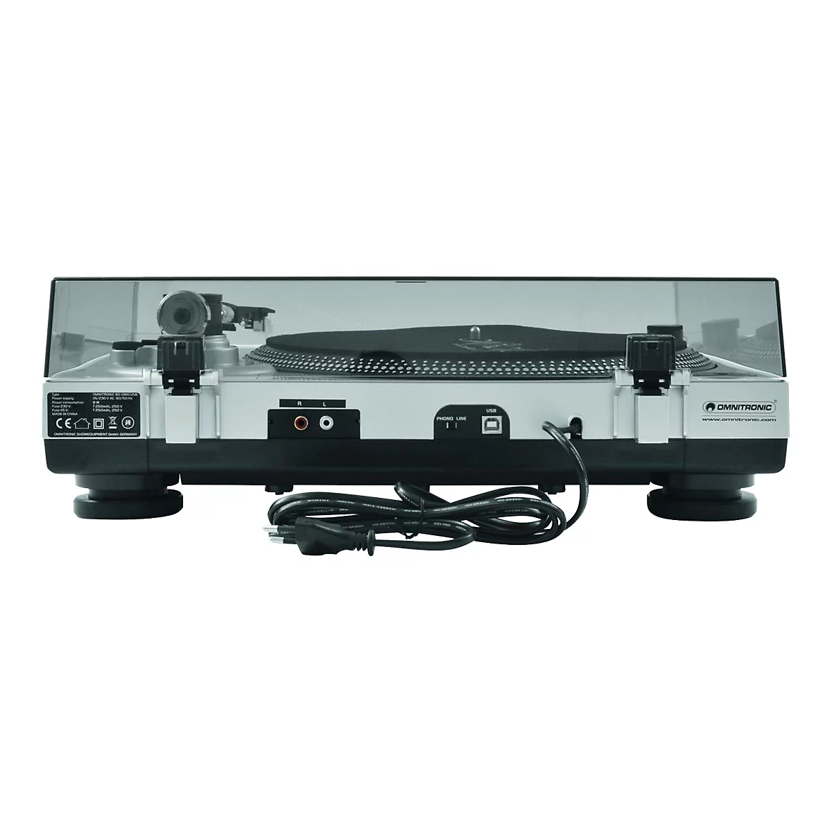 Omnitronic BD-1380 - Plattenspieler - Silber