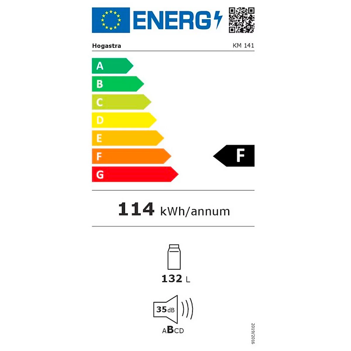 Onderbouw-flessenkoelkast KM 141 FL2, voor flessen tot 0,5 l, B 600 x D 600 x H 820-880 mm