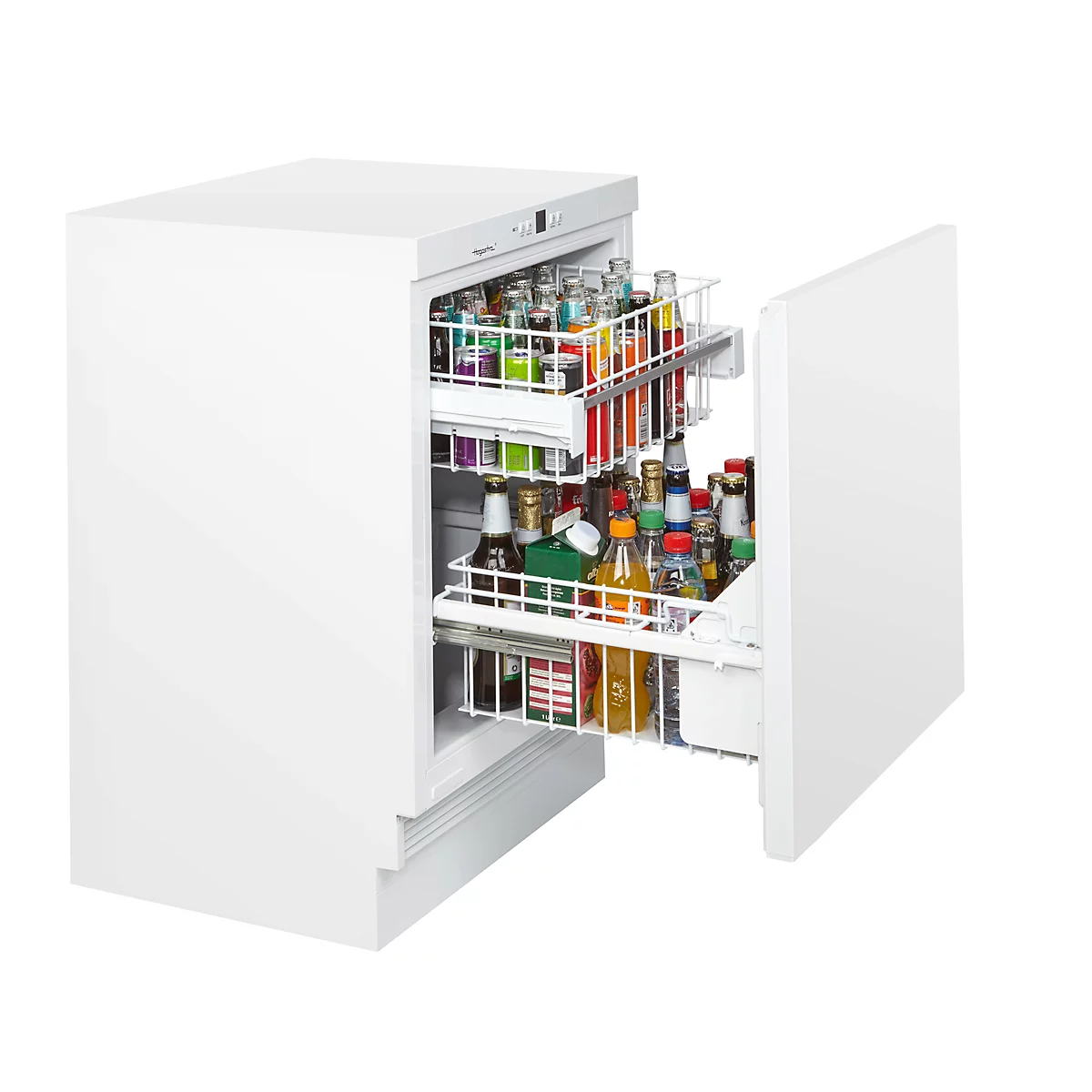 Onderbouw-flessenkoelkast KM 141 FL2, voor flessen tot 0,5 l, B 600 x D 600 x H 820-880 mm