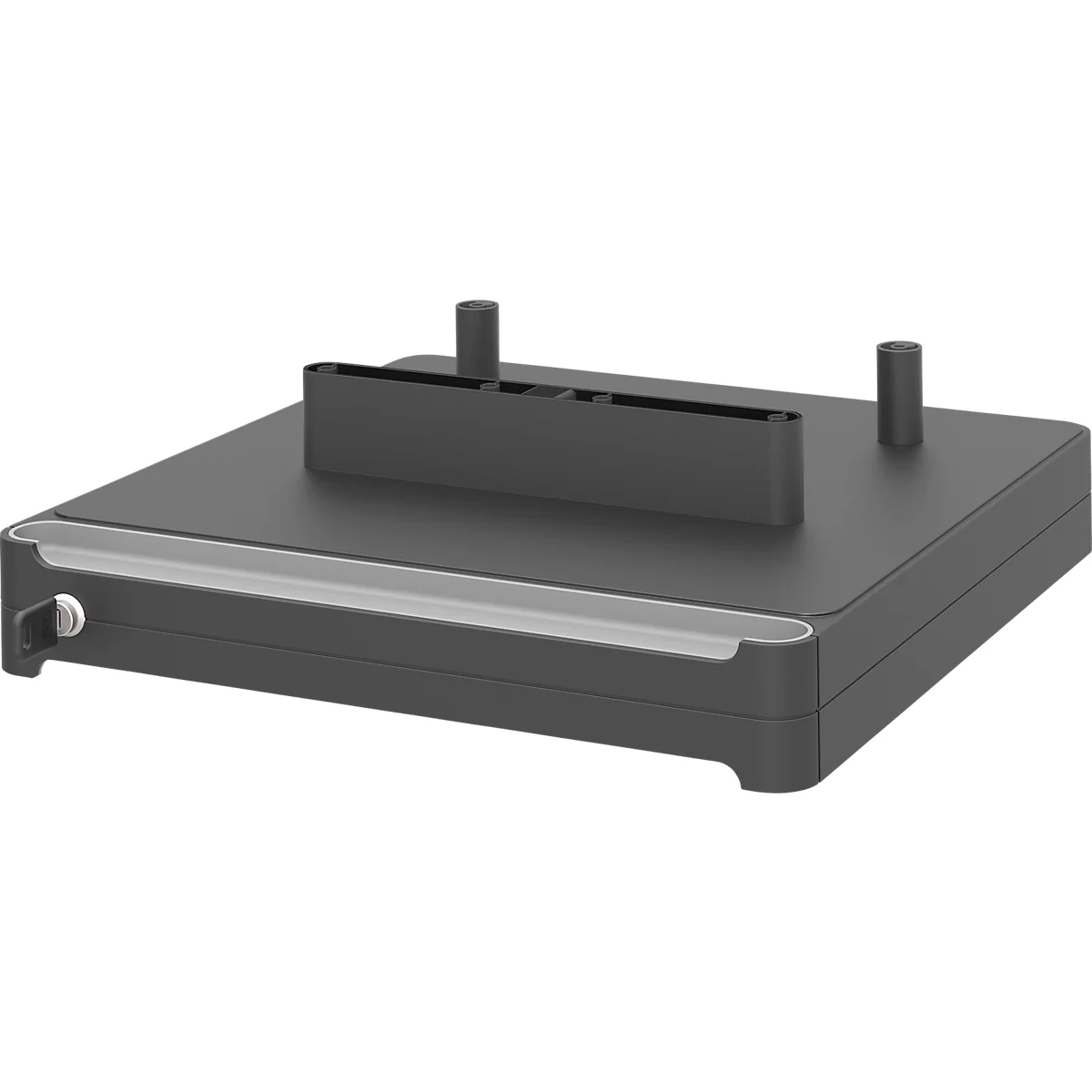 Onderkast voor elektrisch in hoogte verstelbaar bureau Tempio, afsluitbaar, B 430 x D 410 x H 70 mm, antraciet