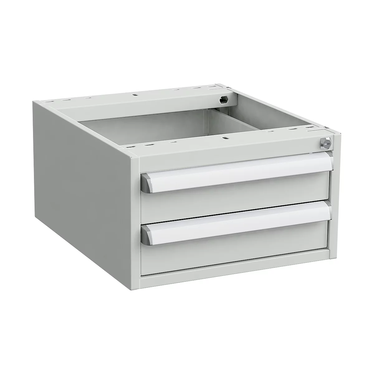 Onderstelcontainer voor werktafels, centrale vergrendeling, met ESD-bescherming, B 450 x D 520 mm, 2 laden