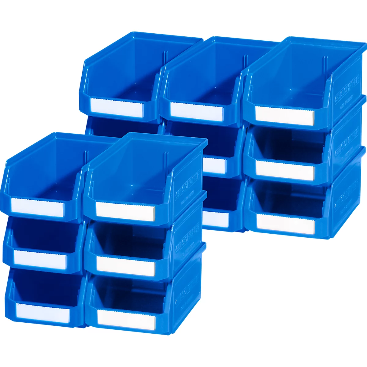 Opbergbakken met open voorzijde SSI Schäfer LF 211, polypropeen, inhoud 0,9 l, tot 5 kg, blauw, 15 st.