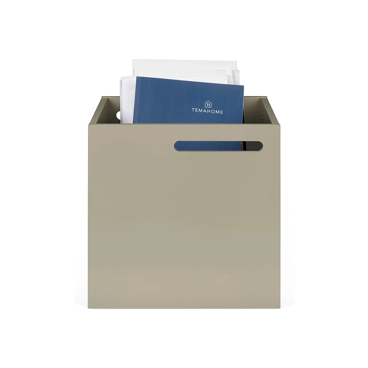 Opbergbox Berlin, van stevige spaanplaat, 340 mm, grijs