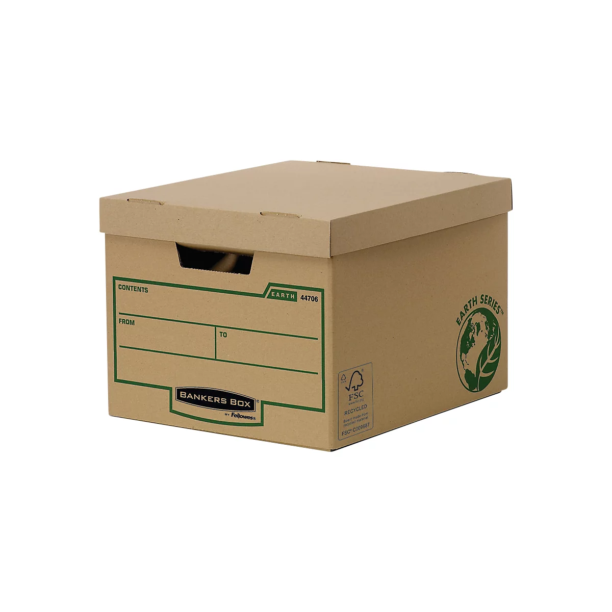 Opbergdozen Earth Series - 100 % gerecycled karton - geschikt voor 4 archiefdozen - 10 stuks